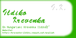 ildiko krevenka business card